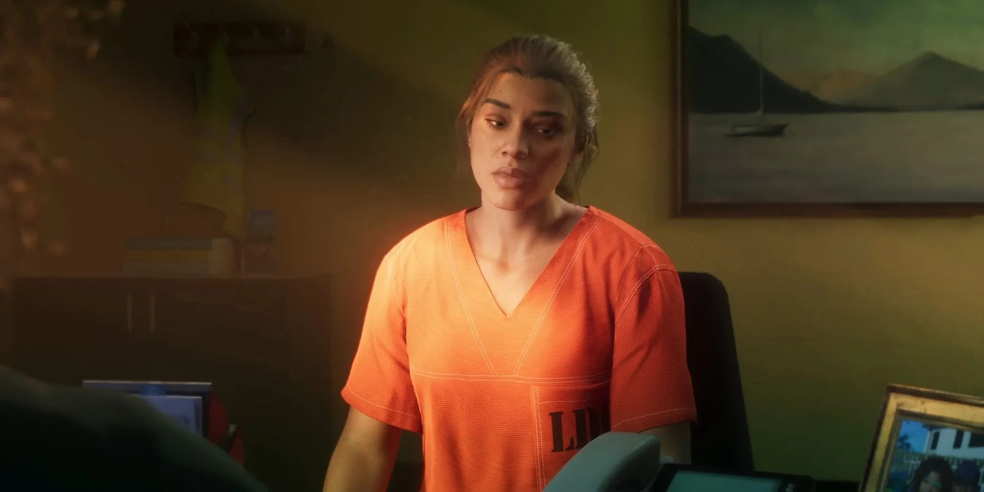 Grand Theft Auto 6 Character in Inmate Outfit Grand Theft Auto 6 Character in Inmate Outfit