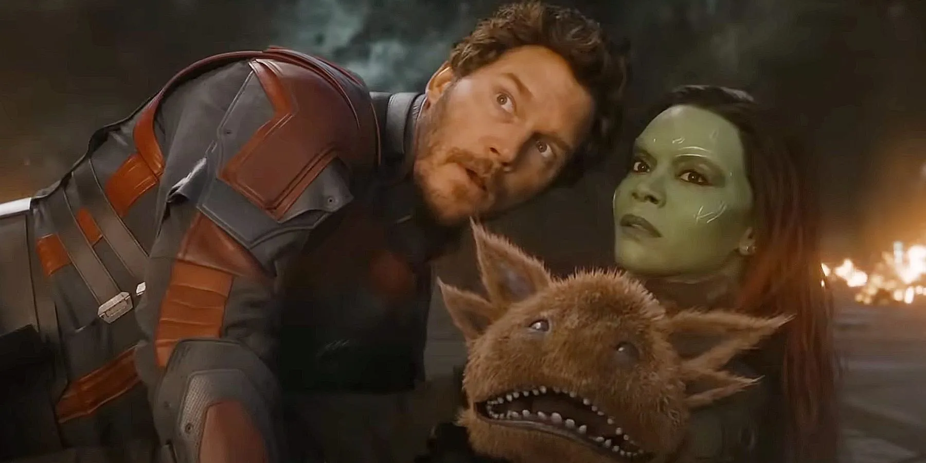 Peter Quill and Gamora in Guardians of the Galaxy vol. 3