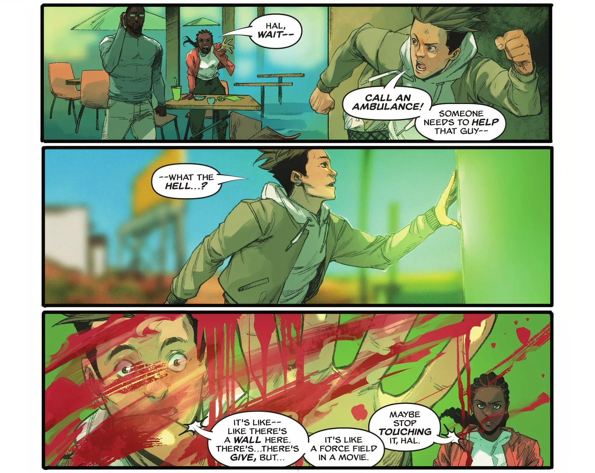 Hal Touches the Green Lantern Hal Touches the Green Lantern