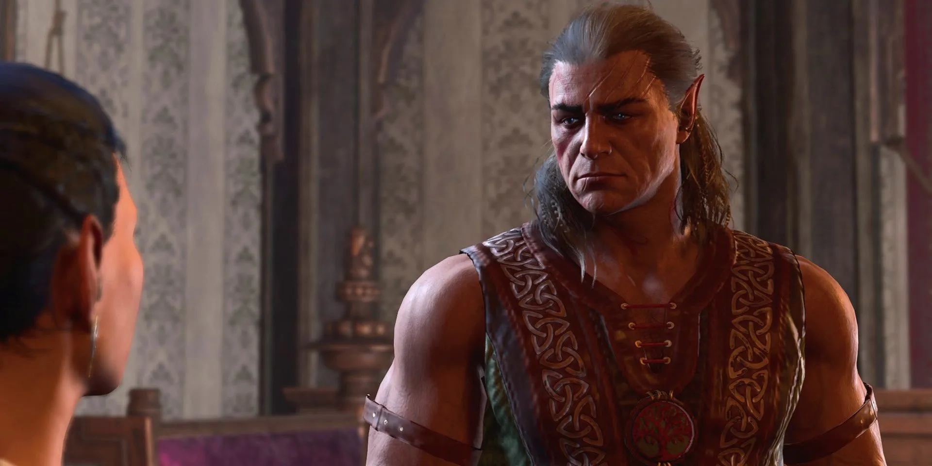 Halsin speaking with player character