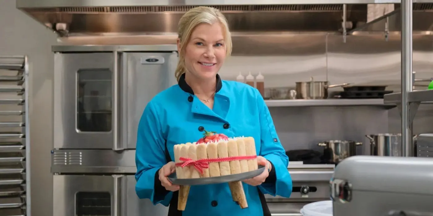 Hannah holding cake Hannah holding cake