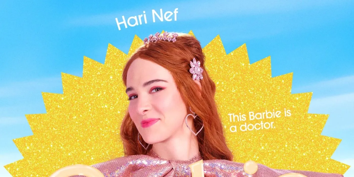 Doctor Barbie (Hari Nef) in a poster for the Barbie Movie Doctor Barbie (Hari Nef) in a poster for the Barbie Movie