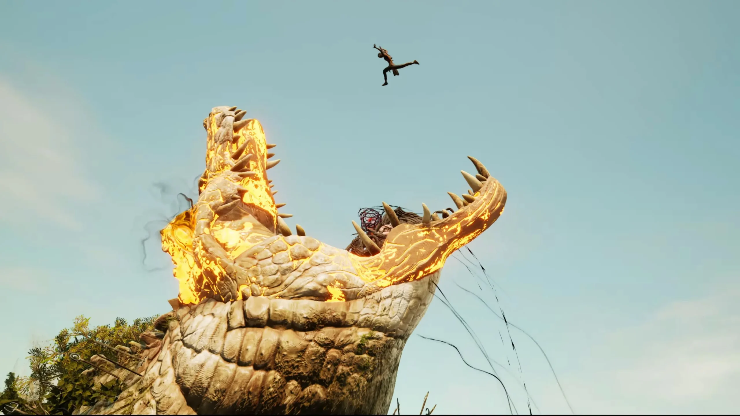 Hazel confronting a giant alligator. Hazel confronting a giant alligator.