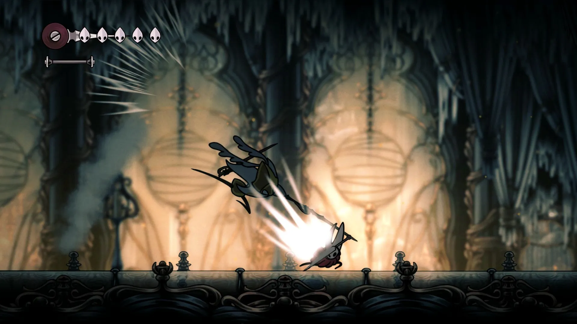 Hollow Knight: Silksong battle scene