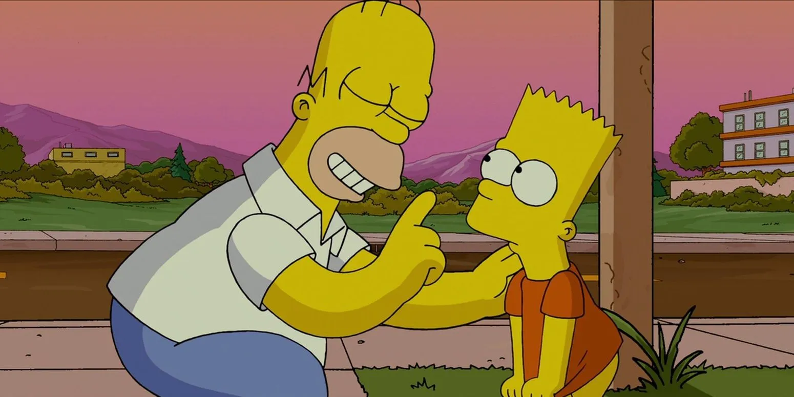 Homer talks to Bart in The Simpsons Movie