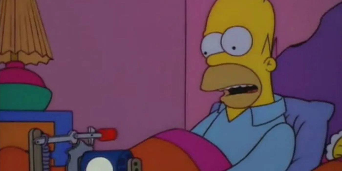 Homer with Lisa's perpetual motion machine in The Simpsons