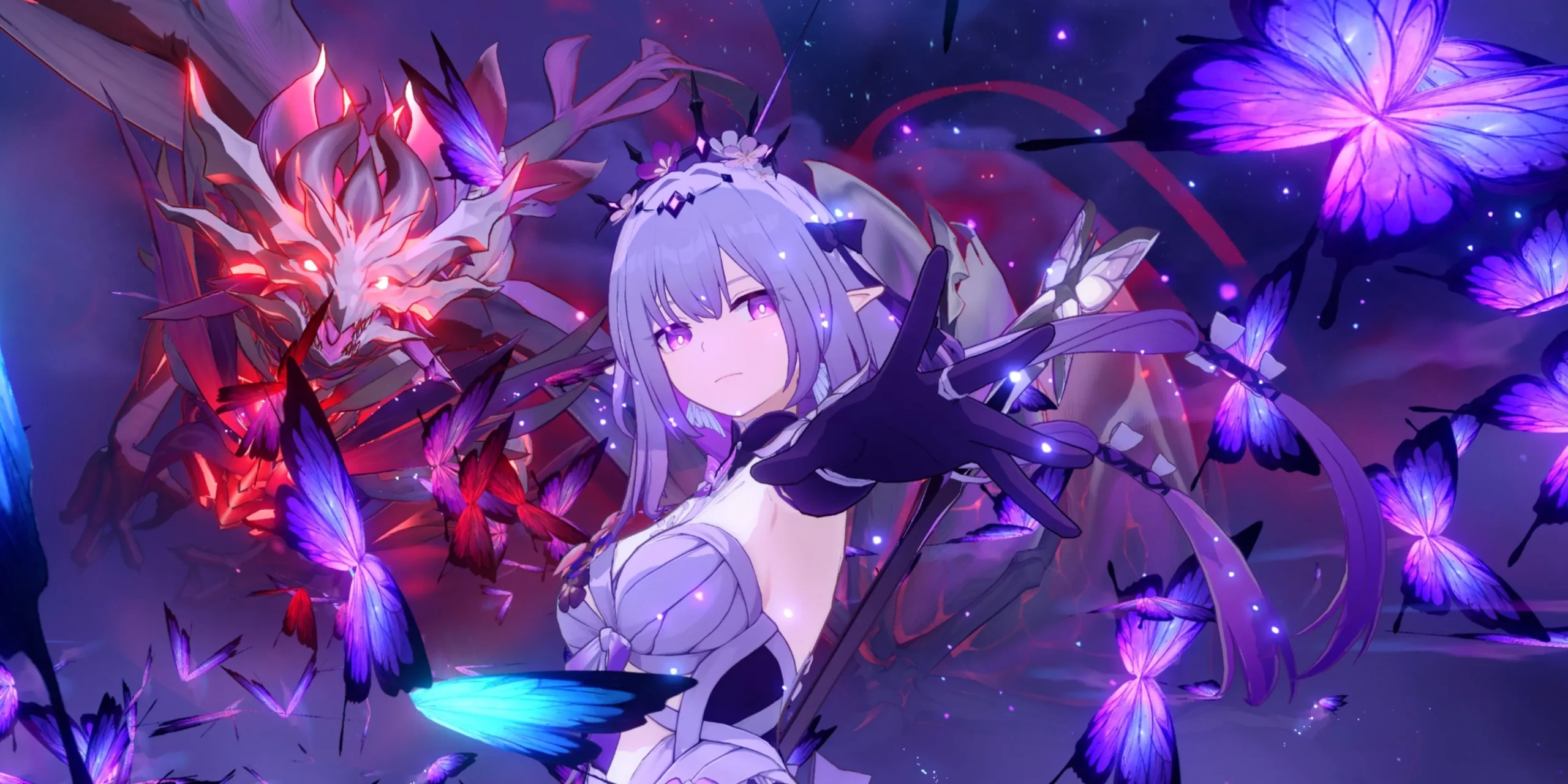 Honkai Star Rail's Castorice commands Netherwing to battle.