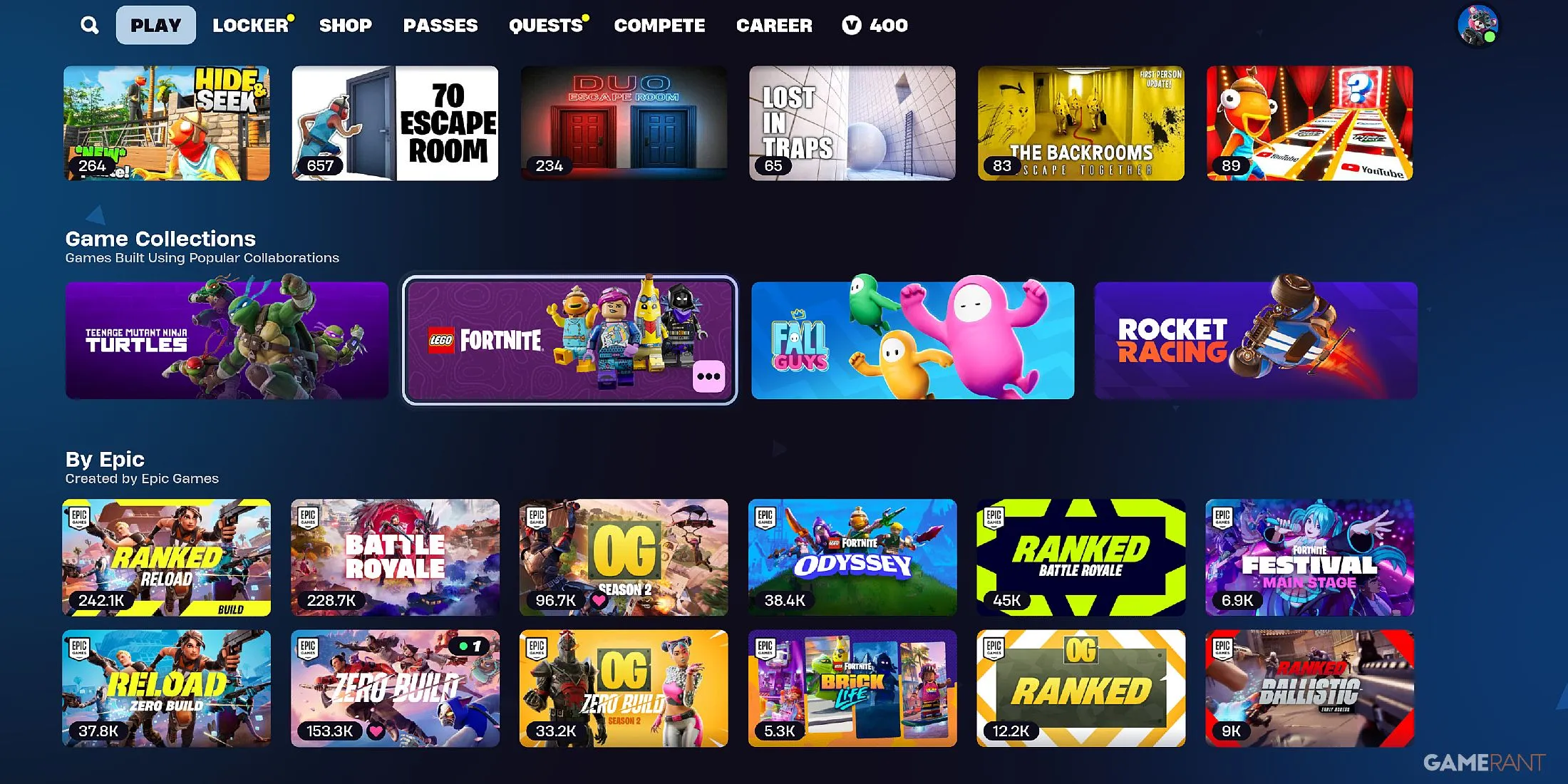 Browsing LEGO Creative Islands in Fortnite Browsing LEGO Creative Islands in Fortnite
