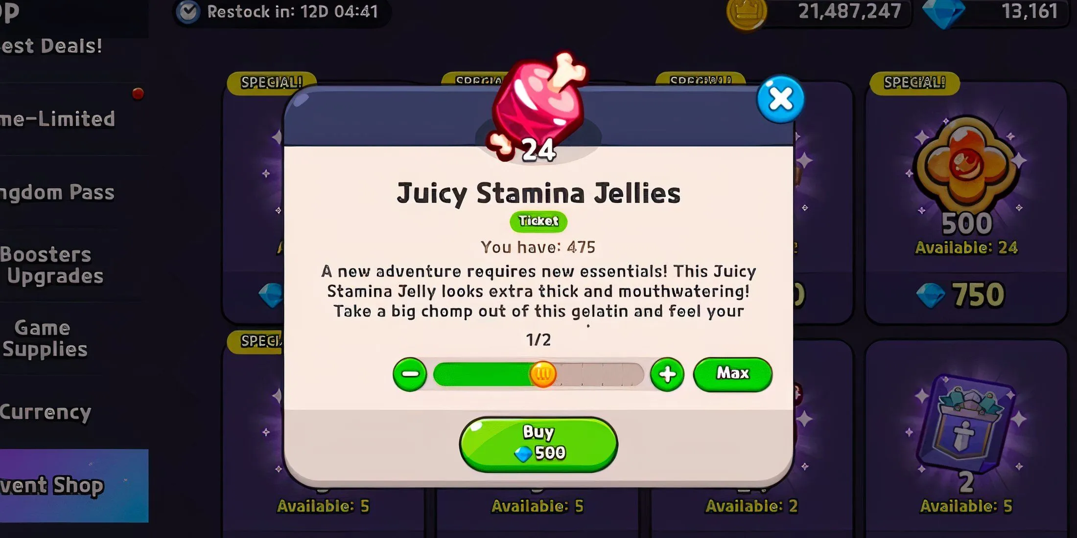 How to get more Juicy Stamina Jellies How to get more Juicy Stamina Jellies
