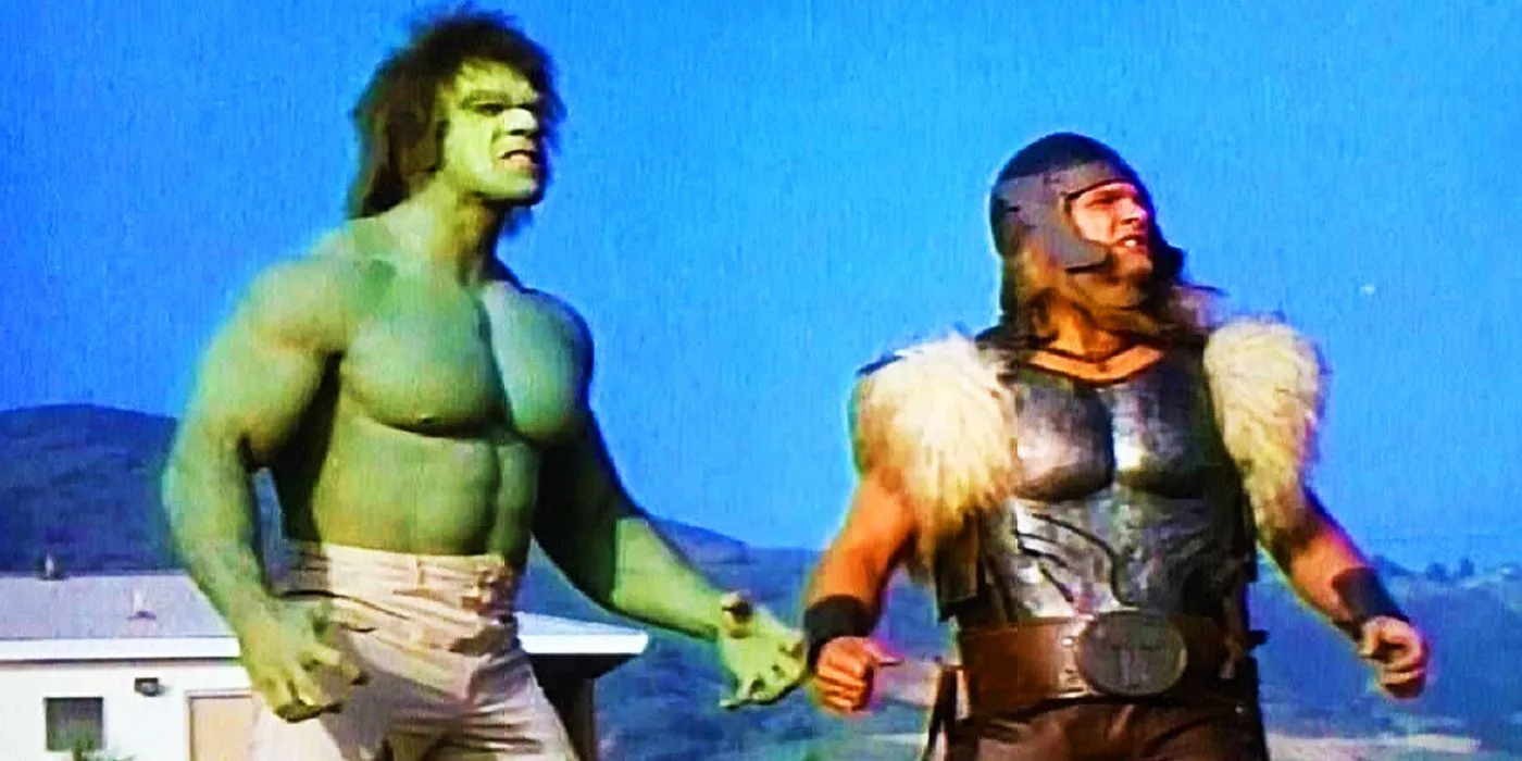Hulk and Thor in The Incredible Hulk Returns
