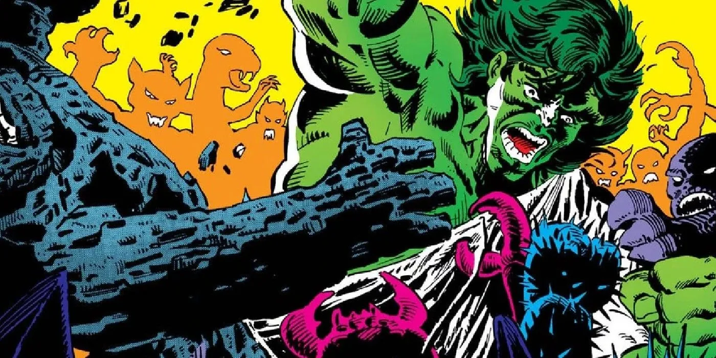 Hulk Fighting the Outcasts