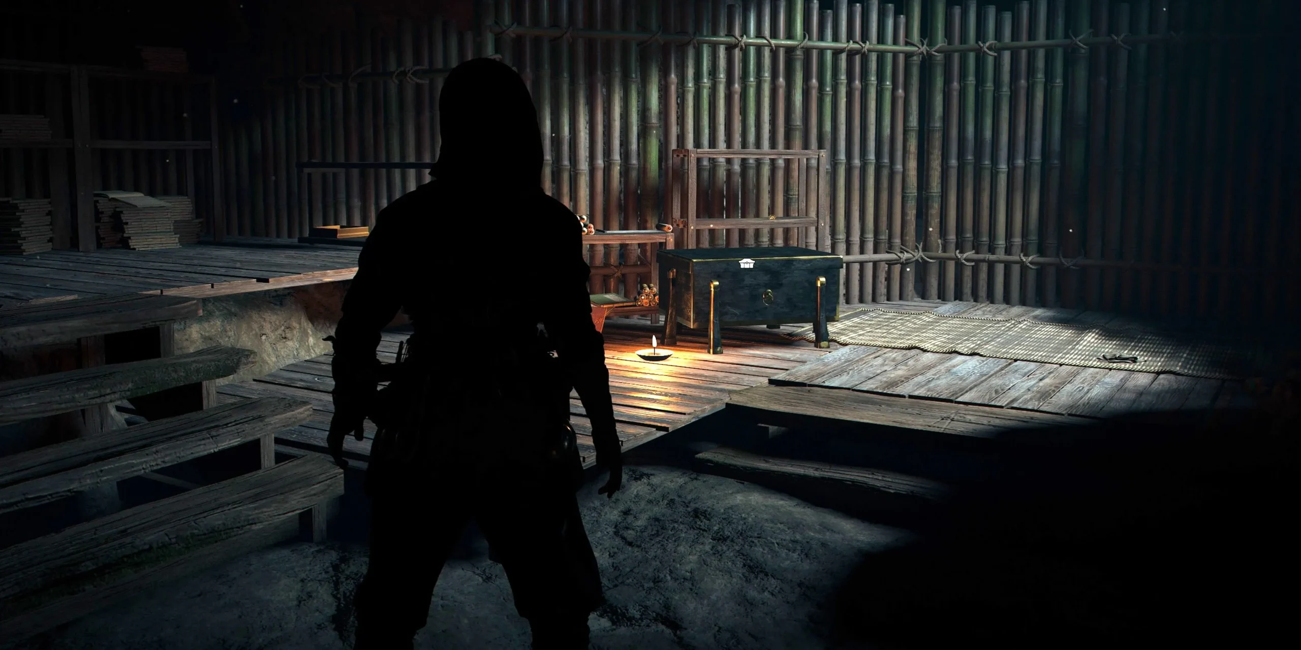 Naoe at a treasure chest