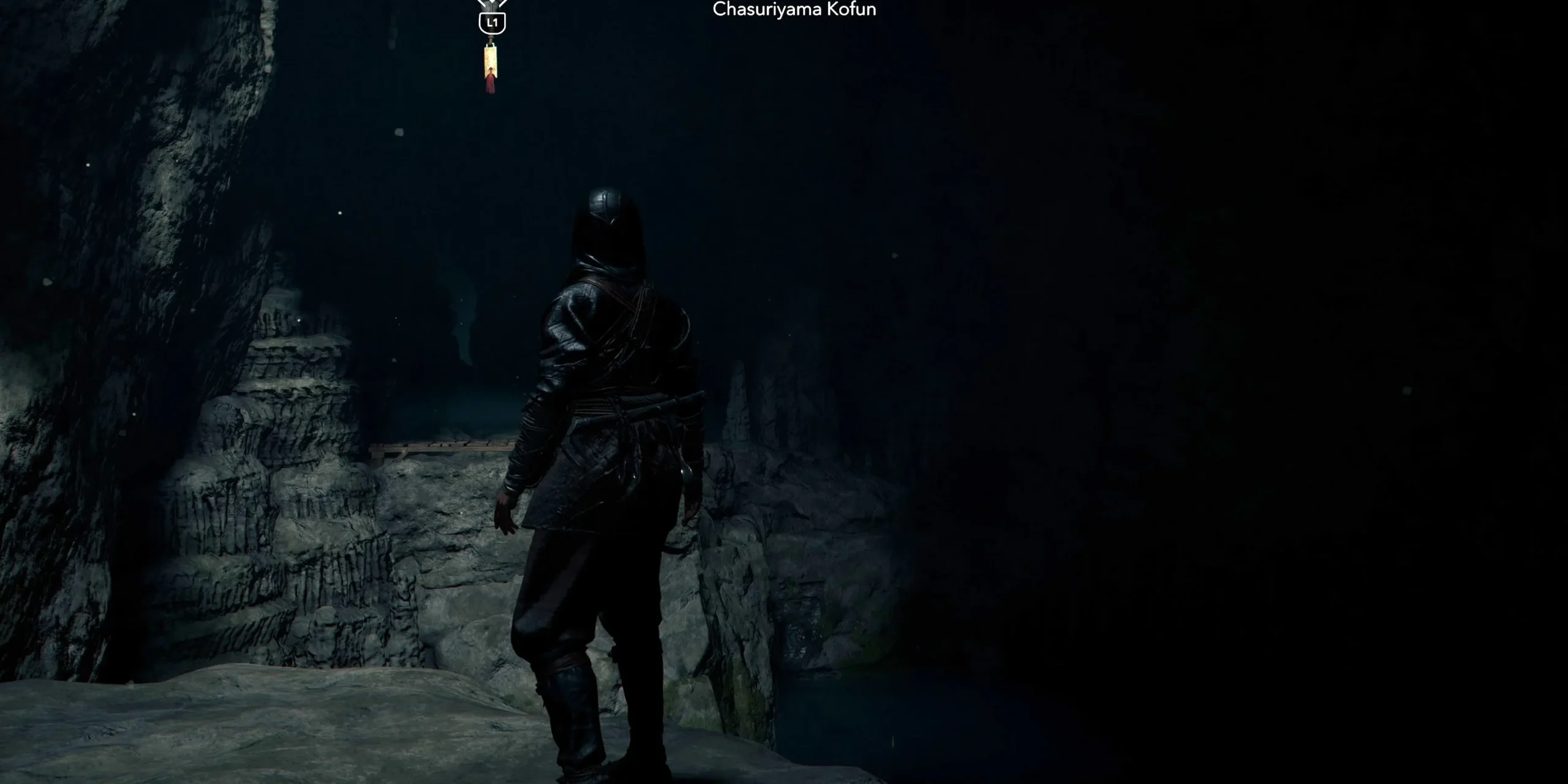 Naoe using the Grappling Hook