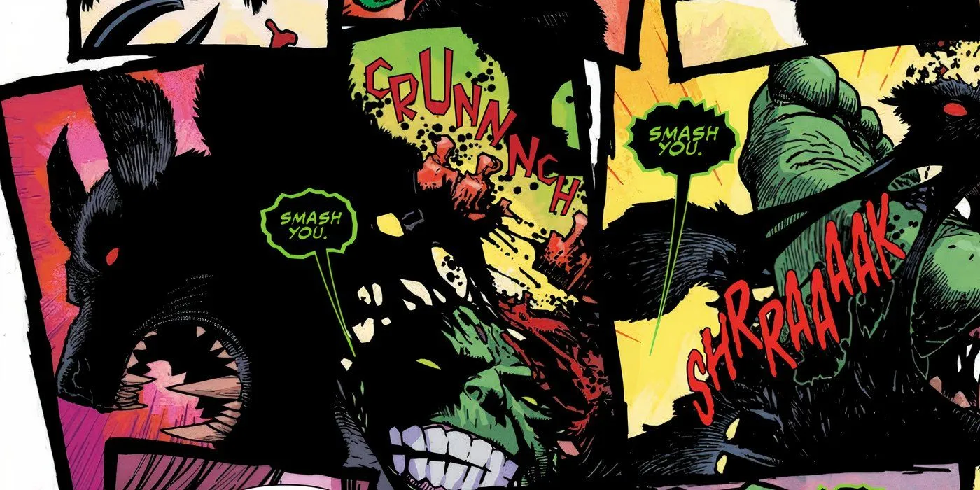 The Hulk fighting a horde of Skinwalkers.