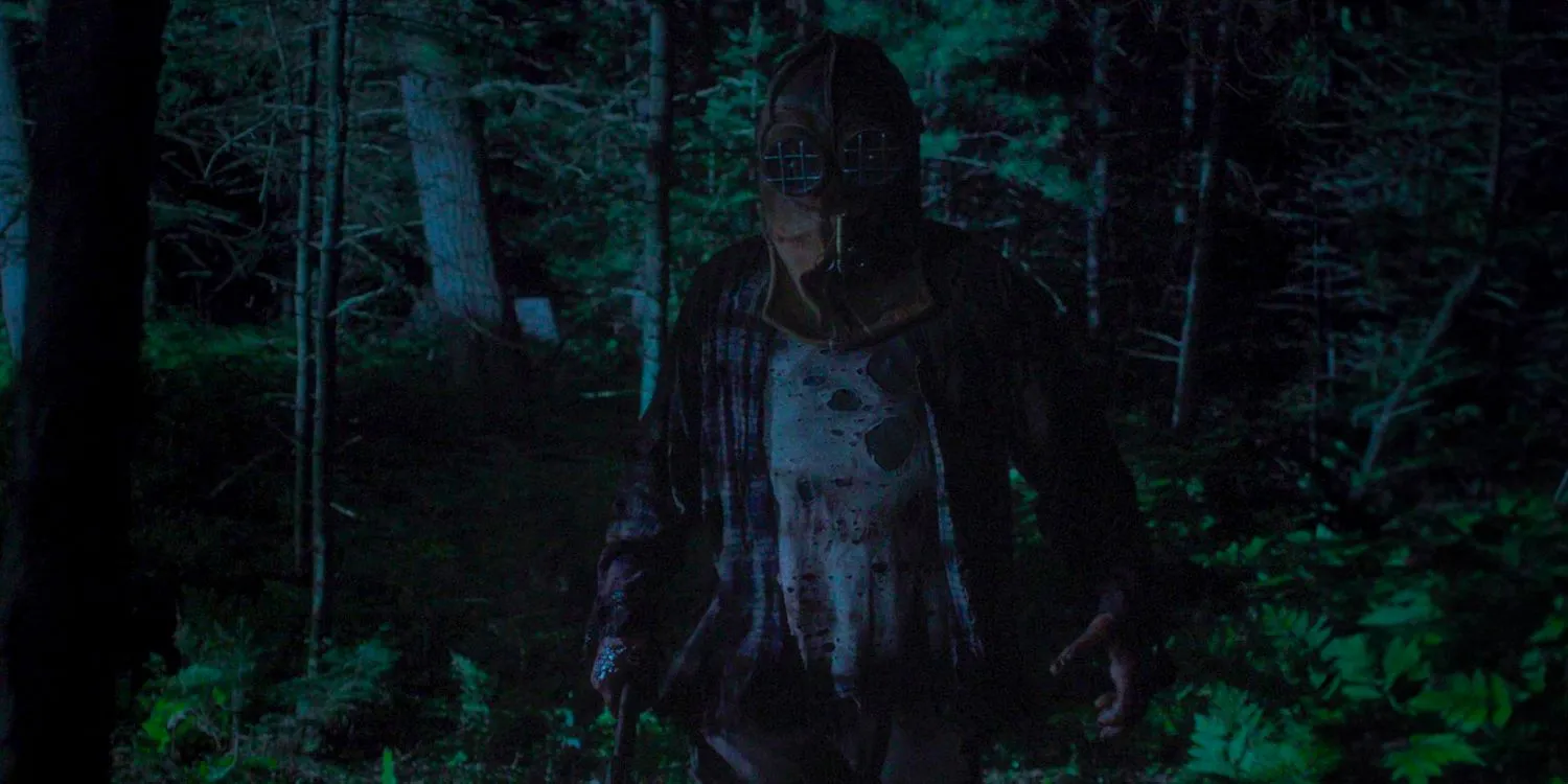 Masked killer in the woods Masked killer in the woods