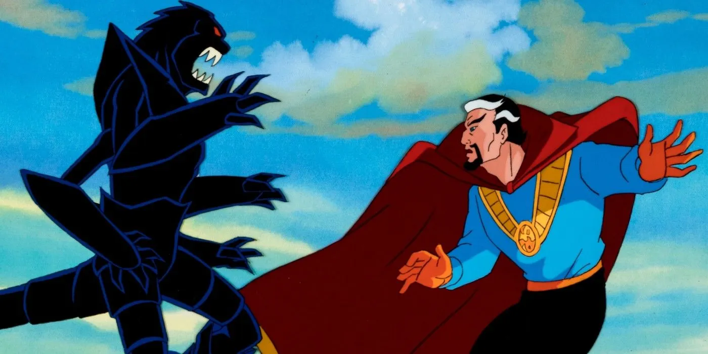 Doctor Strange battling alien Doctor Strange battling alien