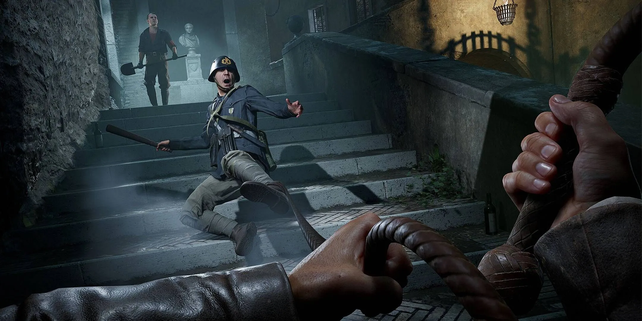Indiana Jones using his whip in the game Indiana Jones using his whip in the game