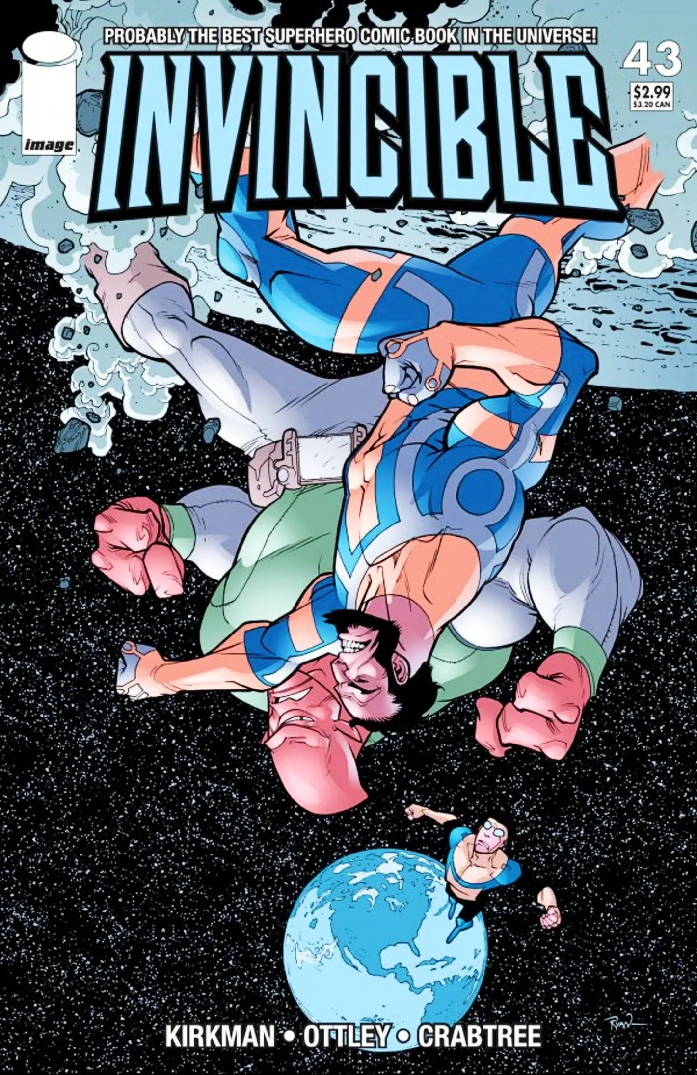 Invincible #43 cover featuring Allen the Alien and a Viltrumite Invincible #43 cover featuring Allen the Alien and a Viltrumite