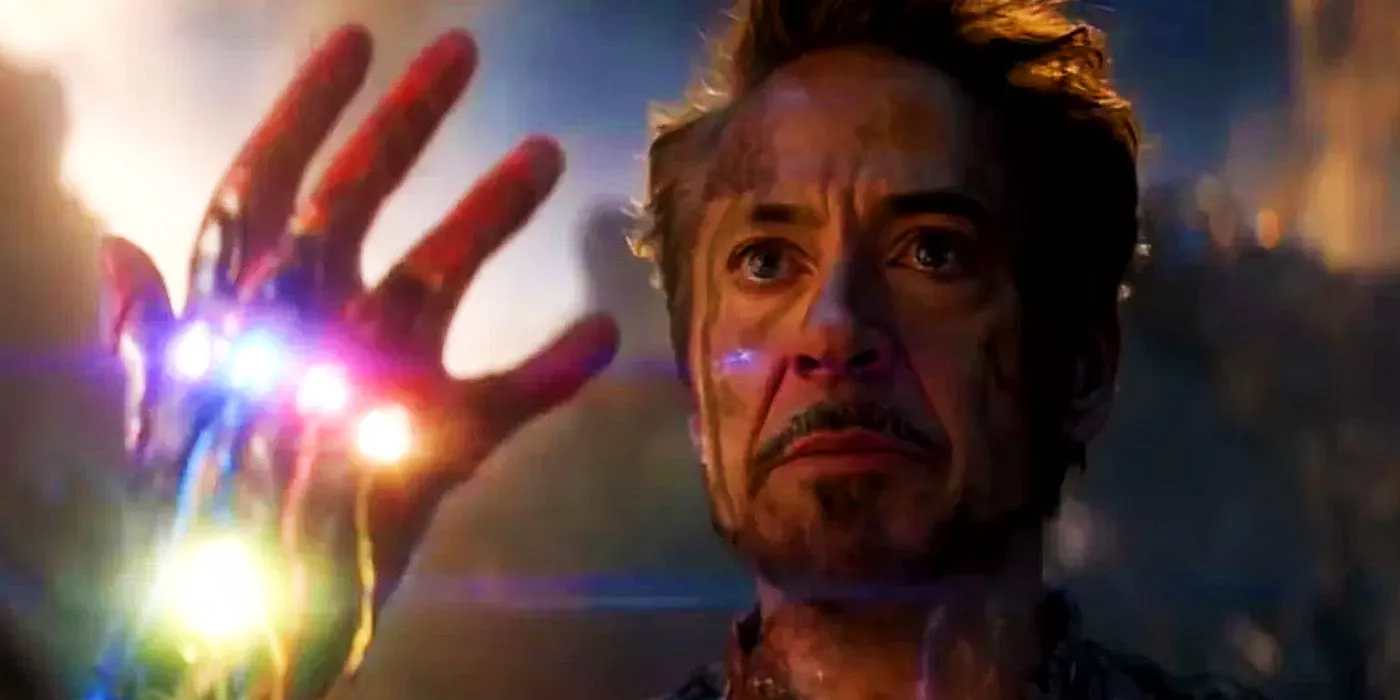Iron Man preparing to snap his fingers Iron Man preparing to snap his fingers