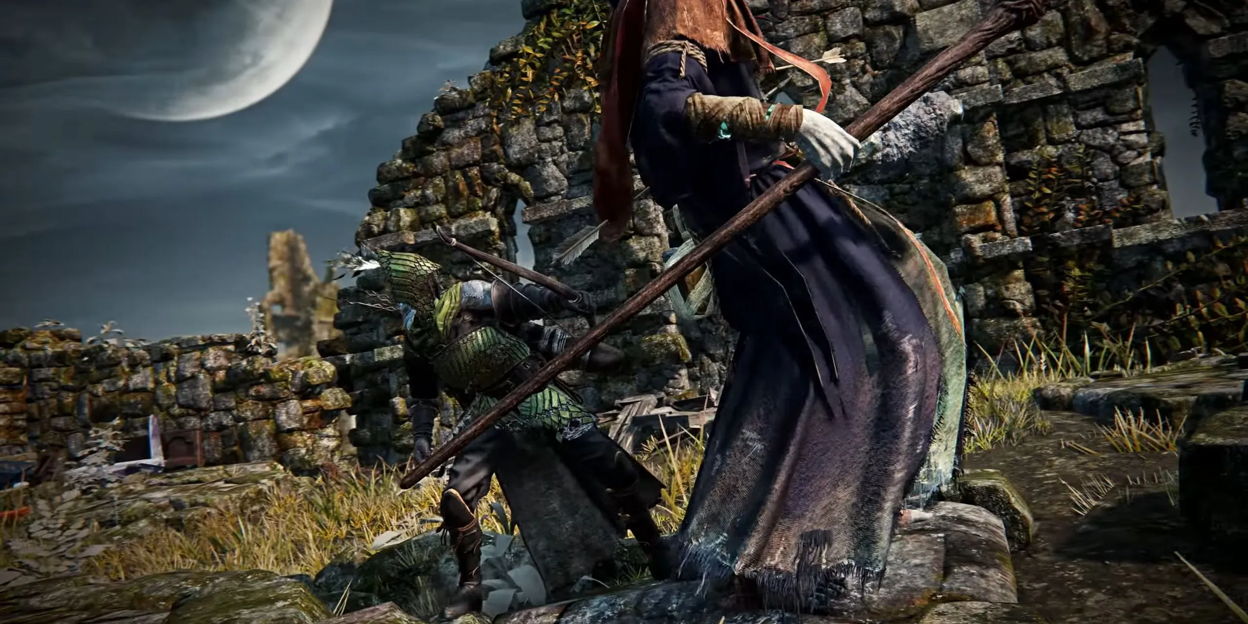 Ironeye pulling an arrow from an enemy.