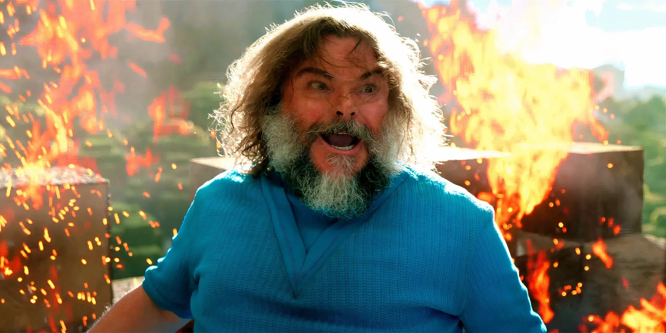 Jack Black as Steve Surrounded by Fire