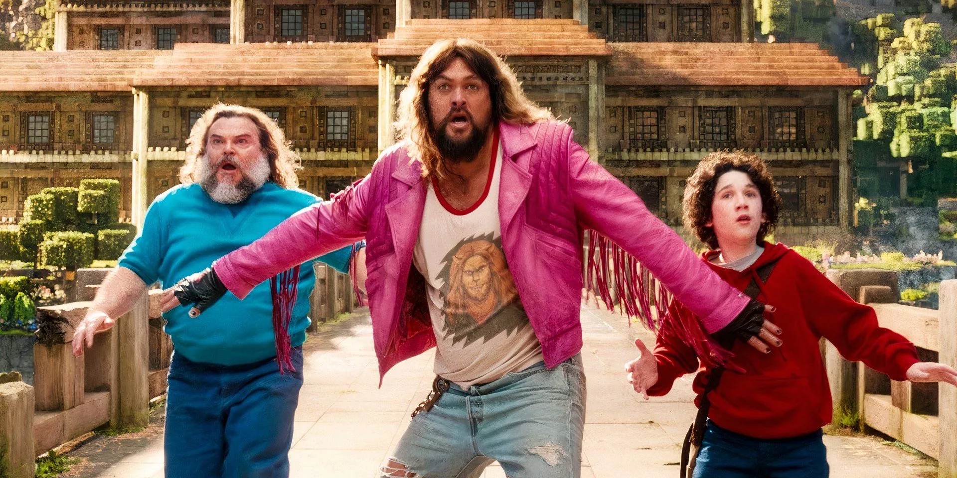 Jack Black and Jason Momoa in A Minecraft Movie Jack Black and Jason Momoa in A Minecraft Movie
