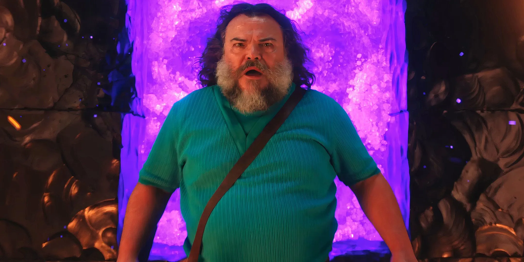 Steve looking worried at the Nether portal