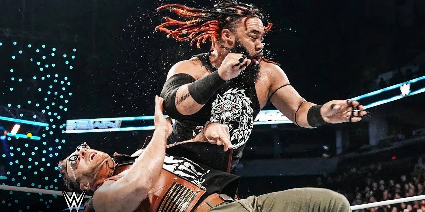 Jacob Fatu attacks LA Knight on Smackdown WWE Jacob Fatu attacks LA Knight on Smackdown WWE