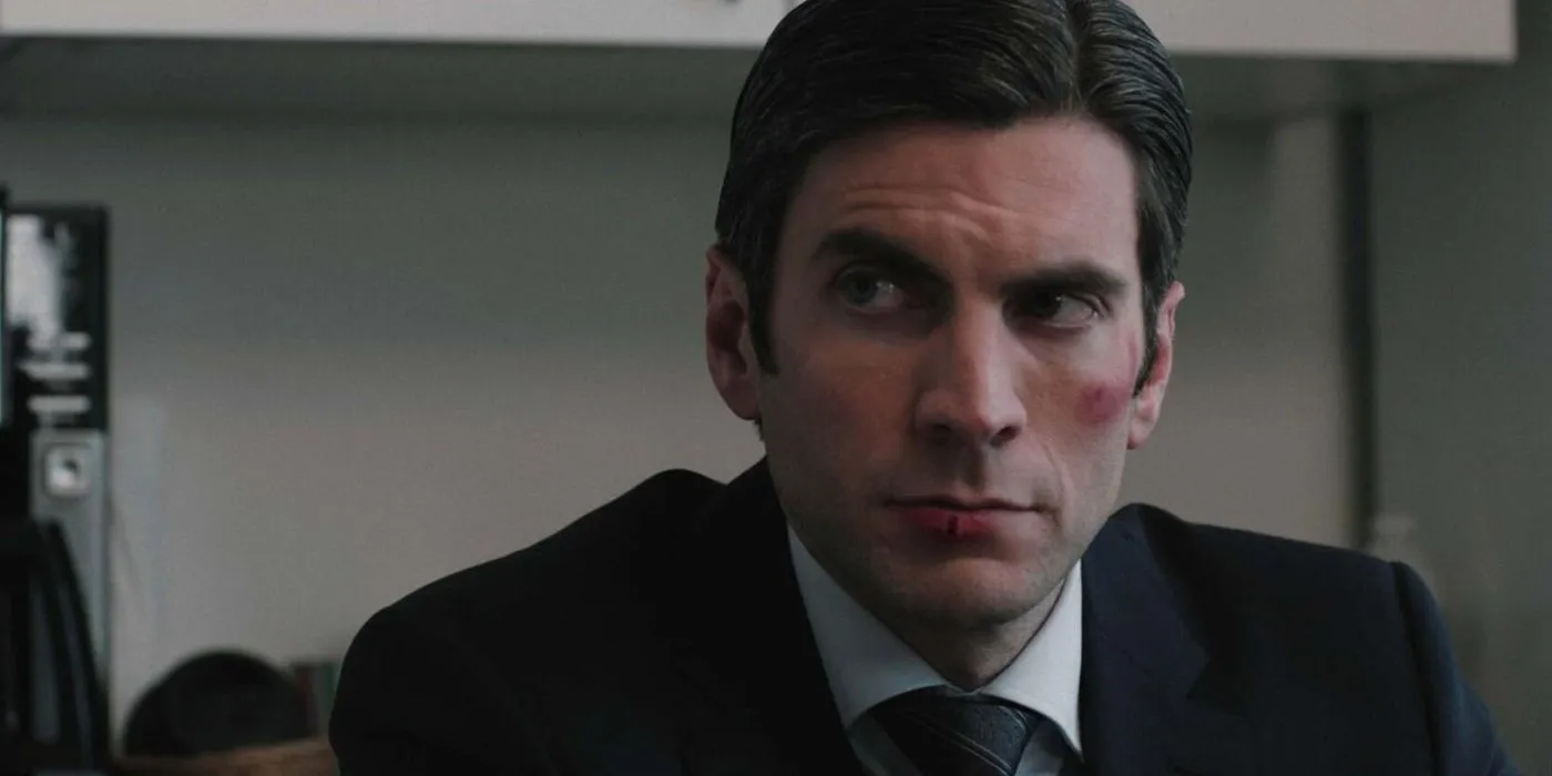 Wes Bentley as Jamie Dutton with a bruised and bloody face Wes Bentley as Jamie Dutton with a bruised and bloody face