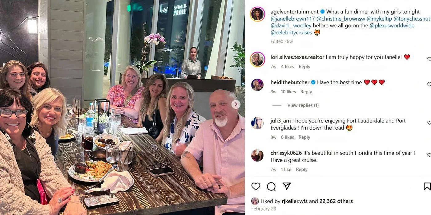 Janelle Brown Easter dinner celebration Instagram shot