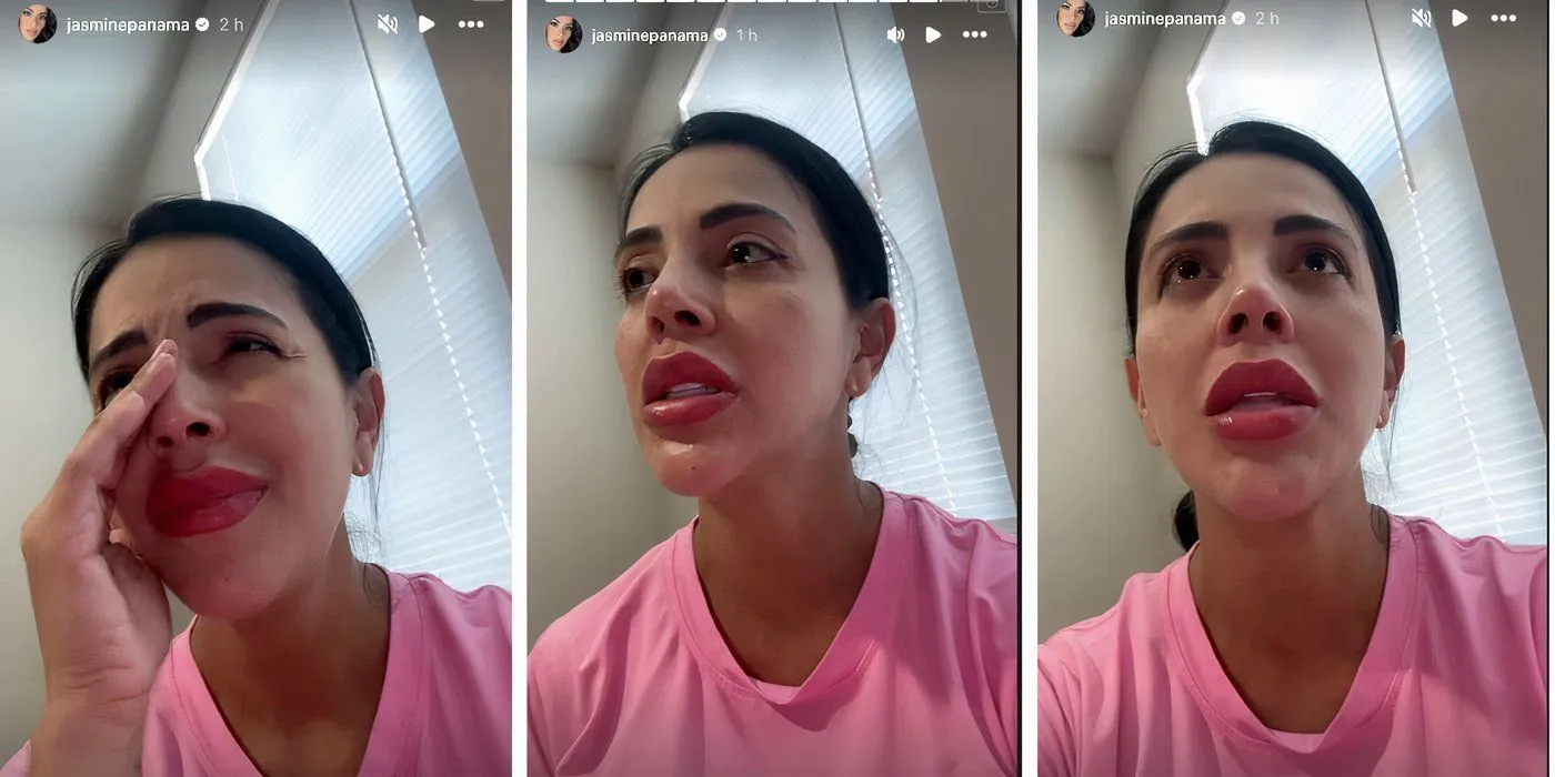 Jasmine Pineda in 90 Day Fiance crying on Instagram Stories Jasmine Pineda in 90 Day Fiance crying on Instagram Stories
