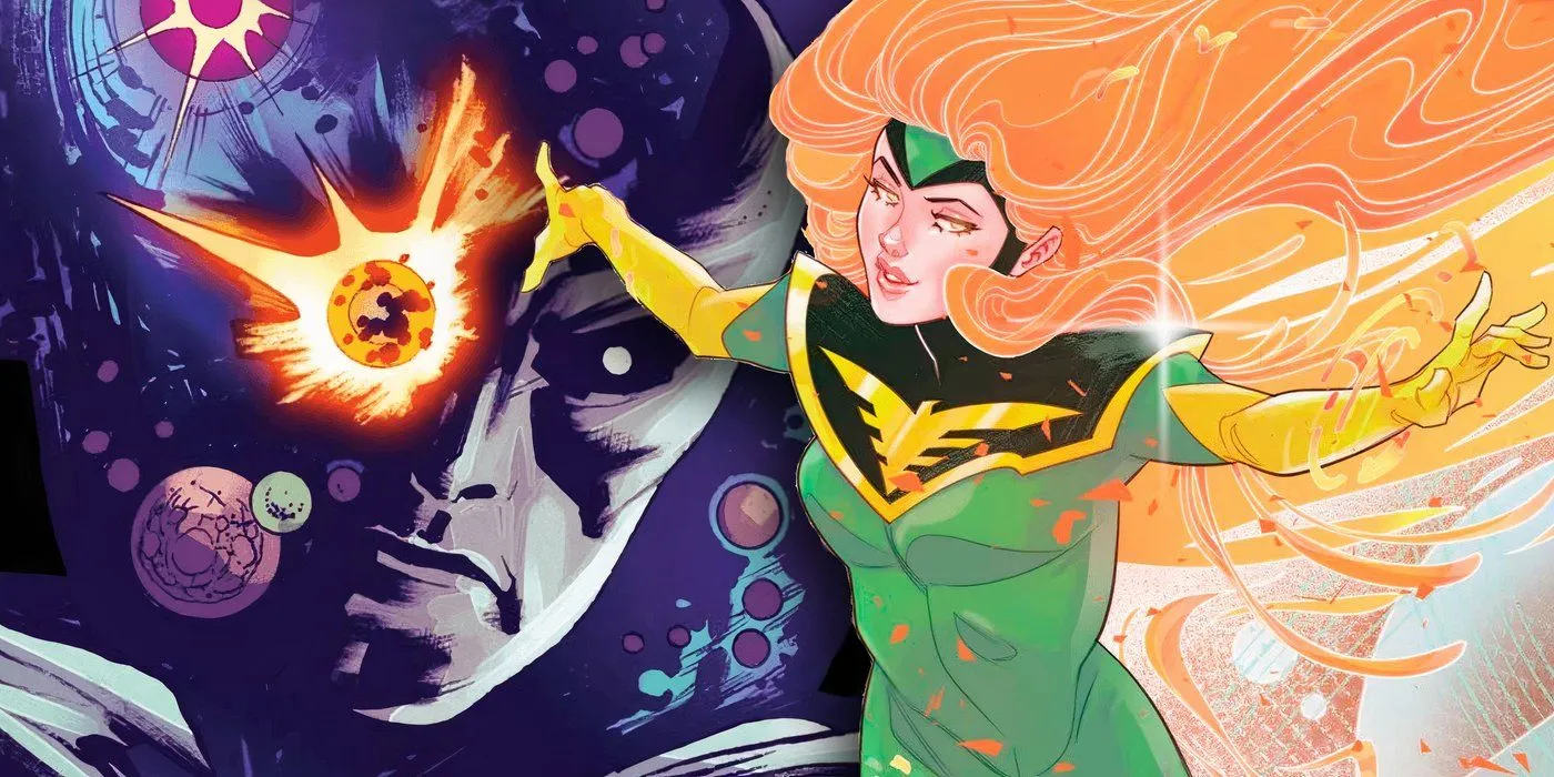 Comic book art: Jean Grey Phoenix with Eternity