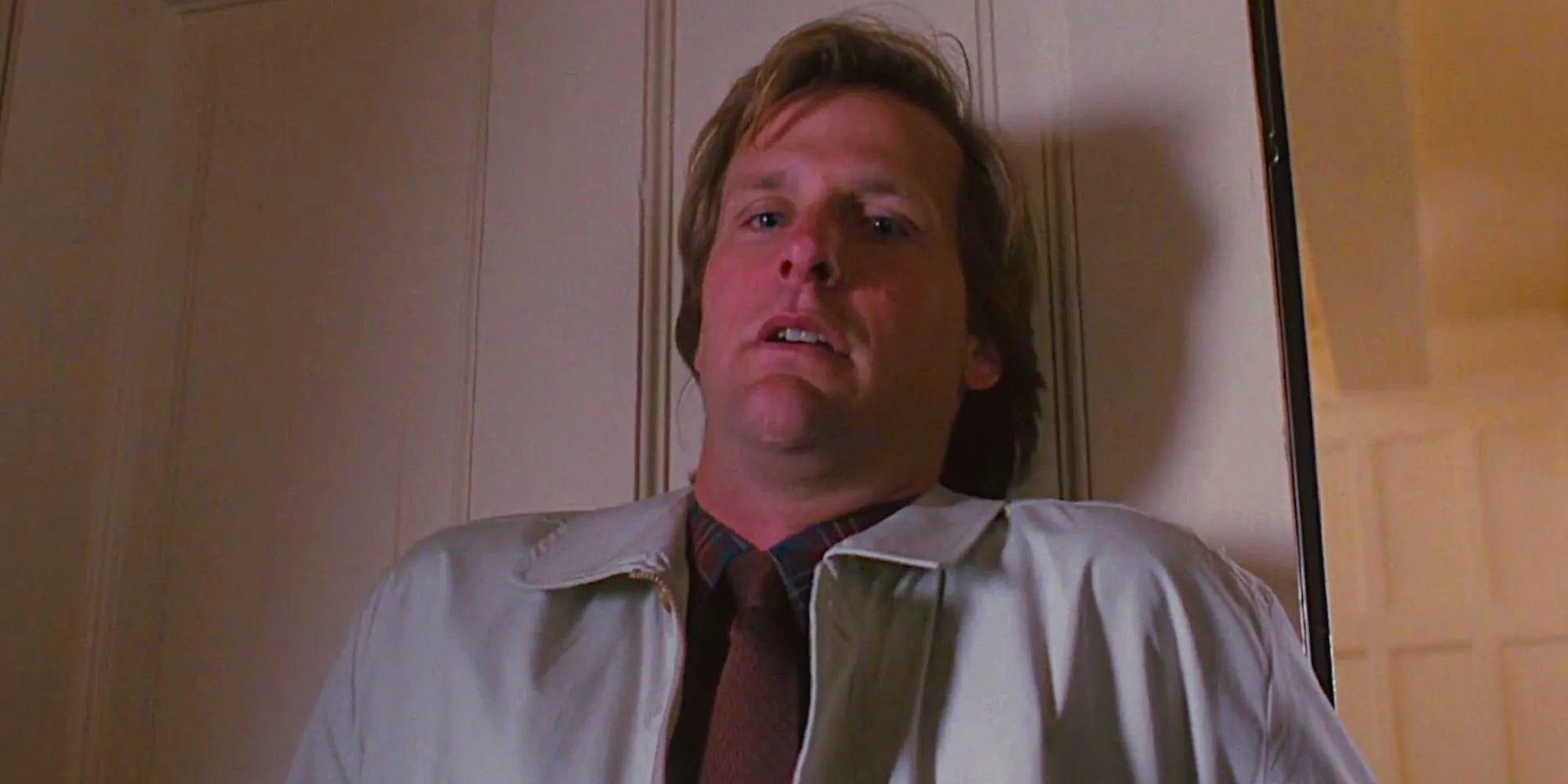 Jeff Daniels looks terrified in a scene from Arachnophobia
