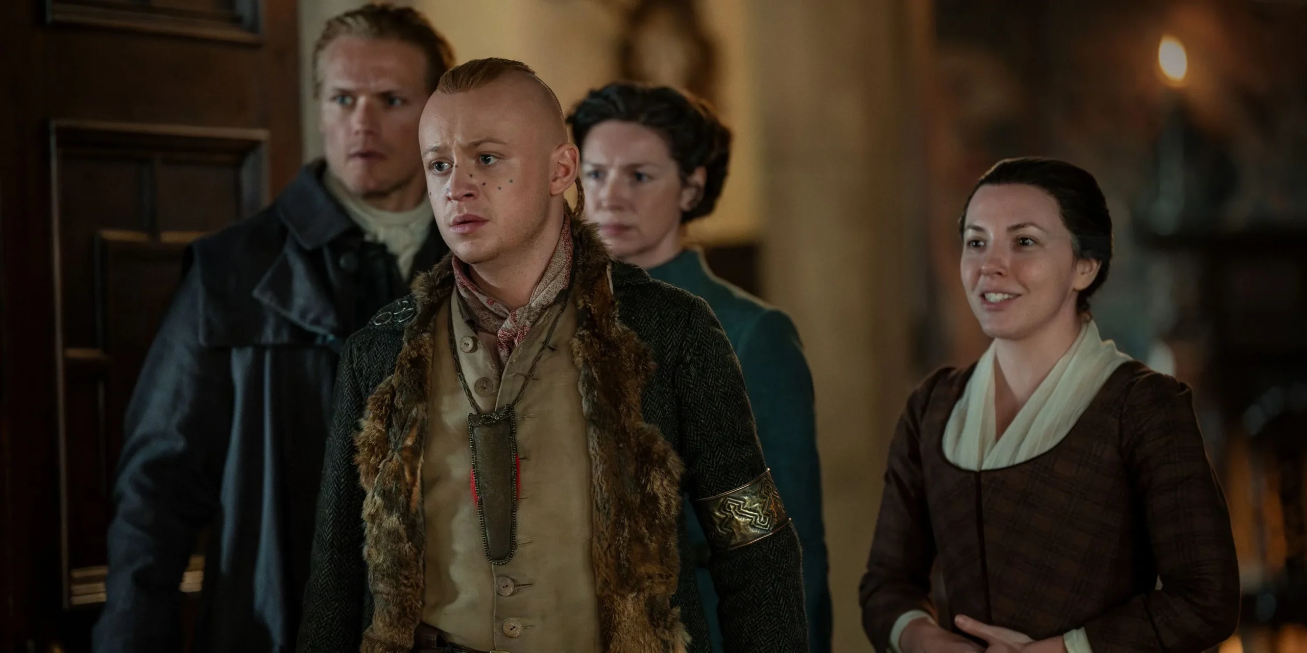 Jenny Fraser Murray with Jamie, Claire & Young Ian in Outlander 709 Jenny Fraser Murray with Jamie, Claire & Young Ian in Outlander 709