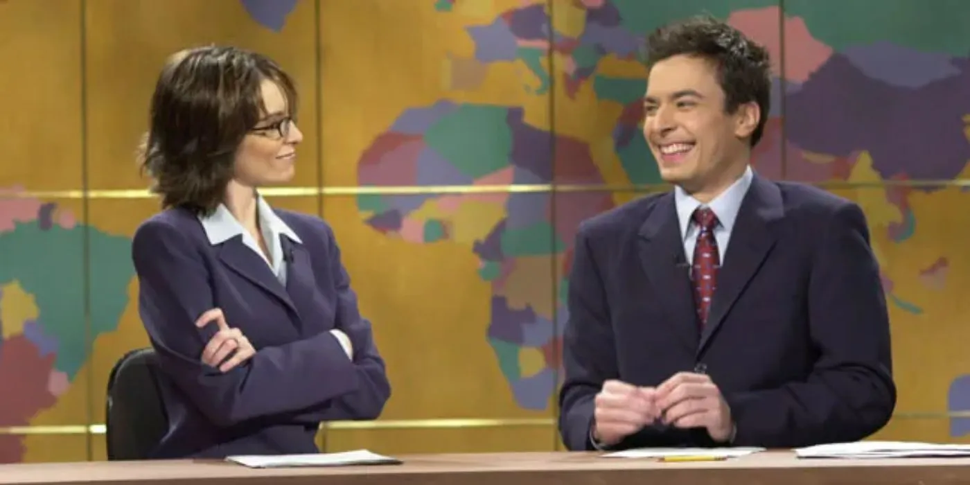 Jimmy Fallon and Tina Fey on Weekend Update Jimmy Fallon and Tina Fey on Weekend Update