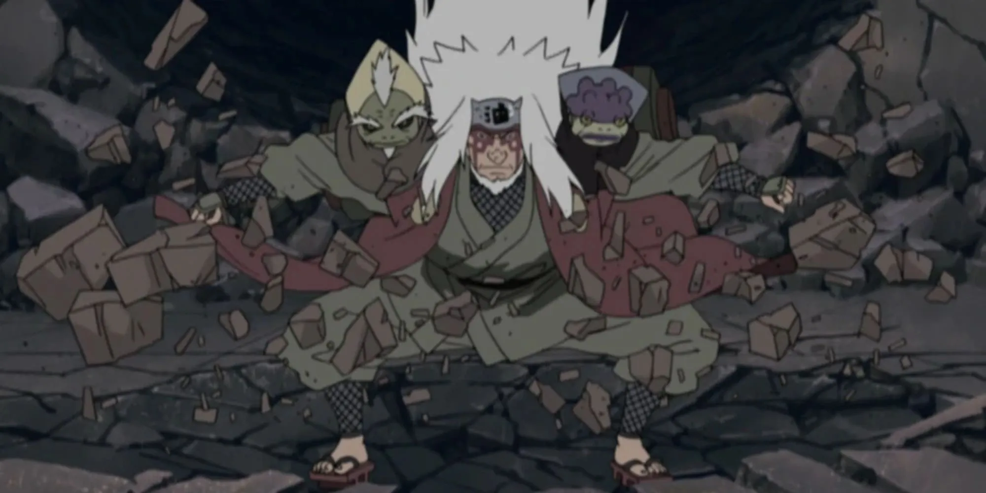 Jiraiya enters Sage mode Jiraiya enters Sage mode