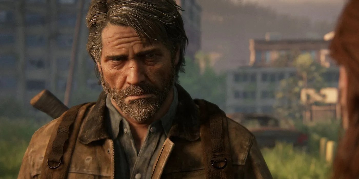Joel looks at Ellie unsure in The Last of Us Part II Joel looks at Ellie unsure in The Last of Us Part II