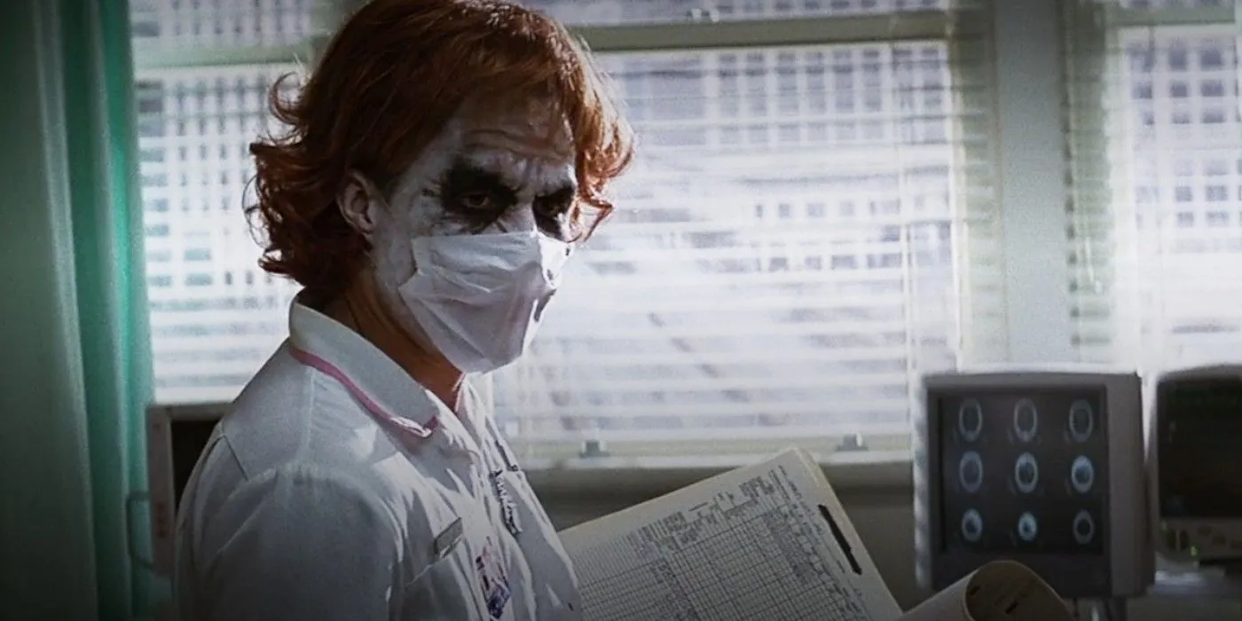 Joker in the hospital scene Joker in the hospital scene