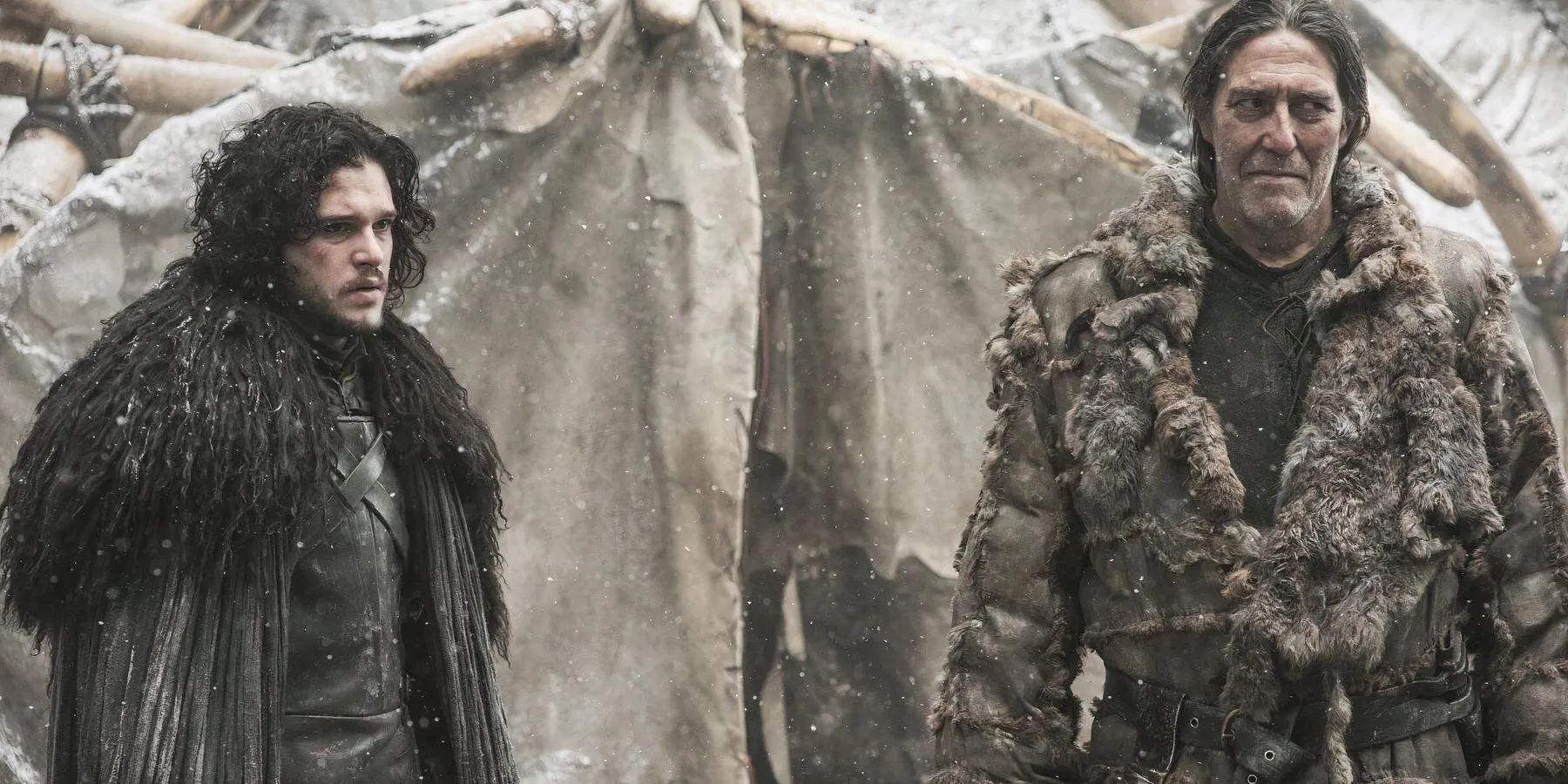 Jon Snow and Mance Rayder in Game of Thrones Jon Snow and Mance Rayder in Game of Thrones