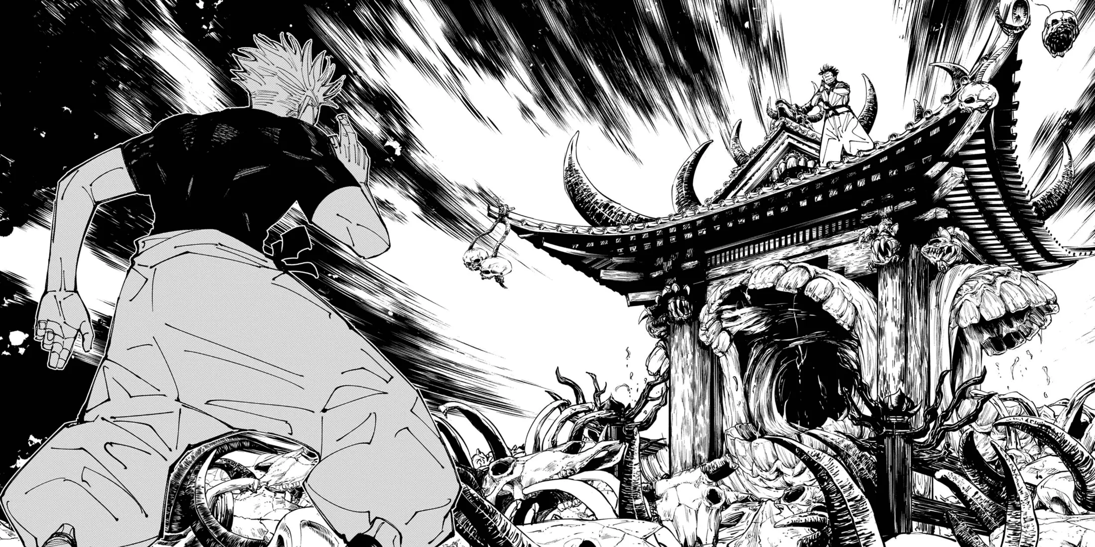 Sukuna confronts Gojo in a dramatic showdown