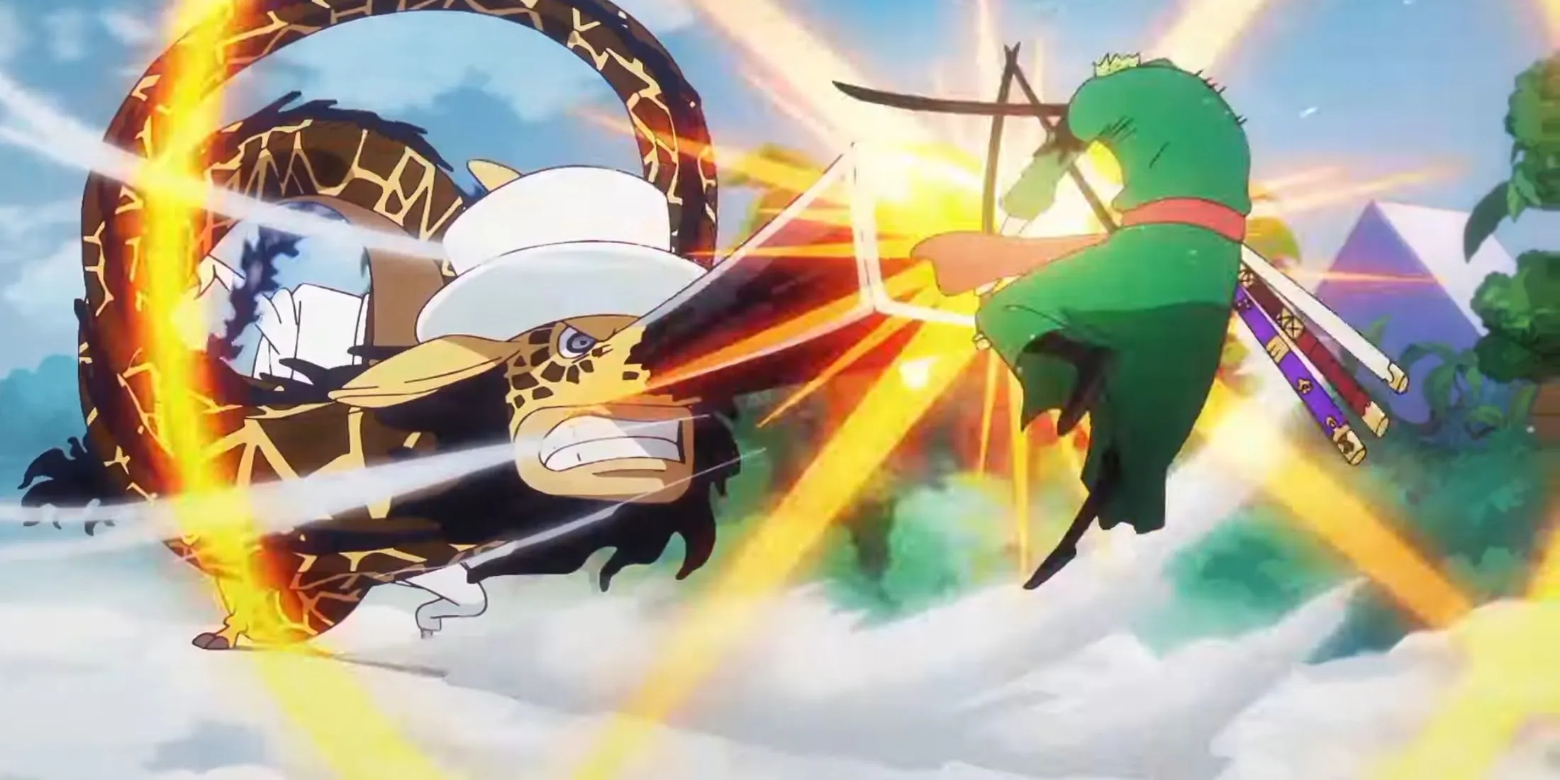 Kaku showcases his awakened Devil Fruit powers.