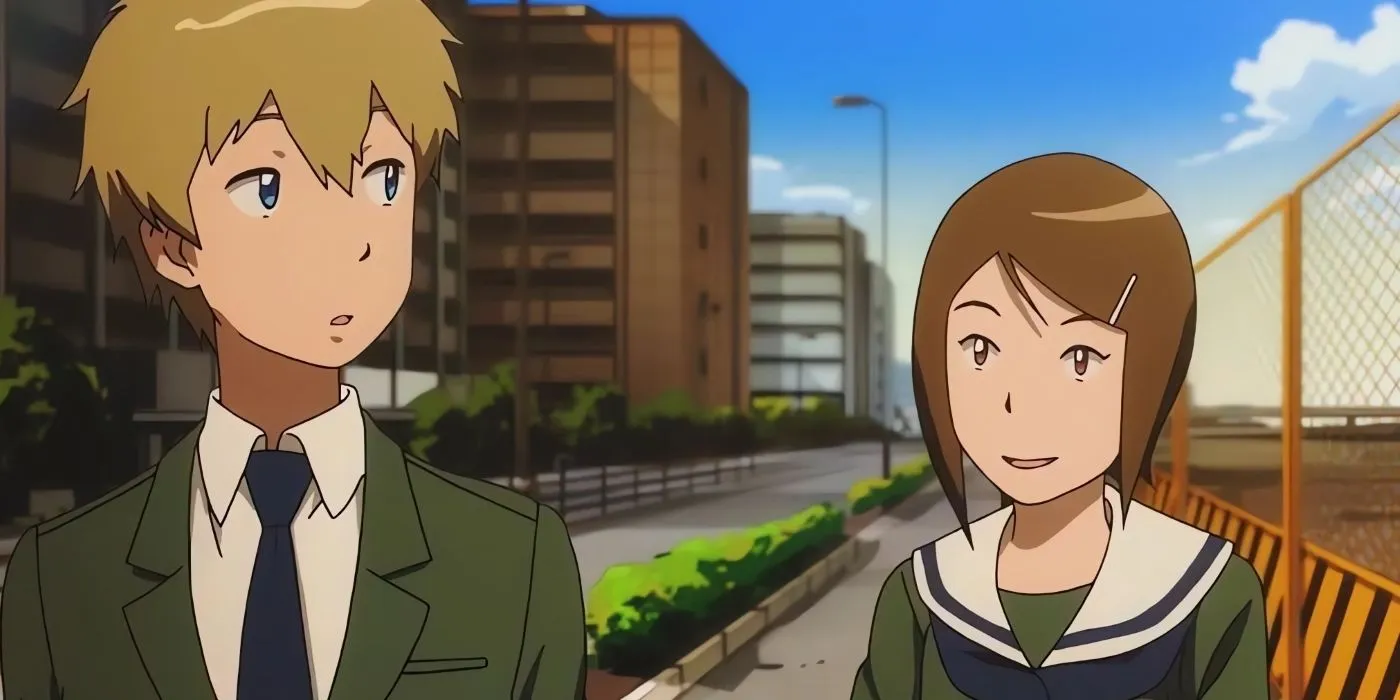 Kari and T.K. in Tri walking home together. Kari and T.K. in Tri walking home together.