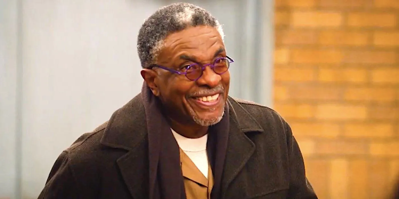 Keith David's Frank points and grins in Abbott Elementary season 4 episode 13