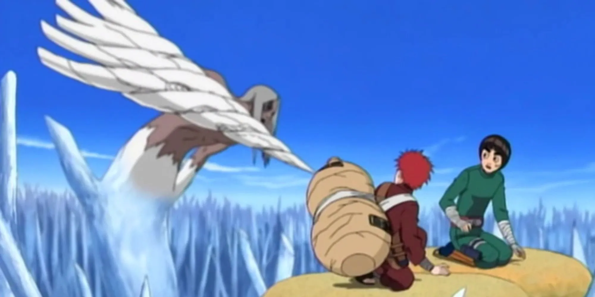 Kimimaro dies before Lee and Gaara Kimimaro dies before Lee and Gaara