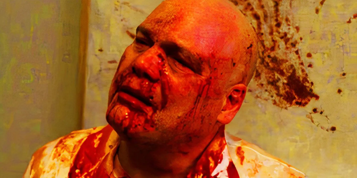 Kingpin Covered in Blood in Daredevil Season 3 Kingpin Covered in Blood in Daredevil Season 3