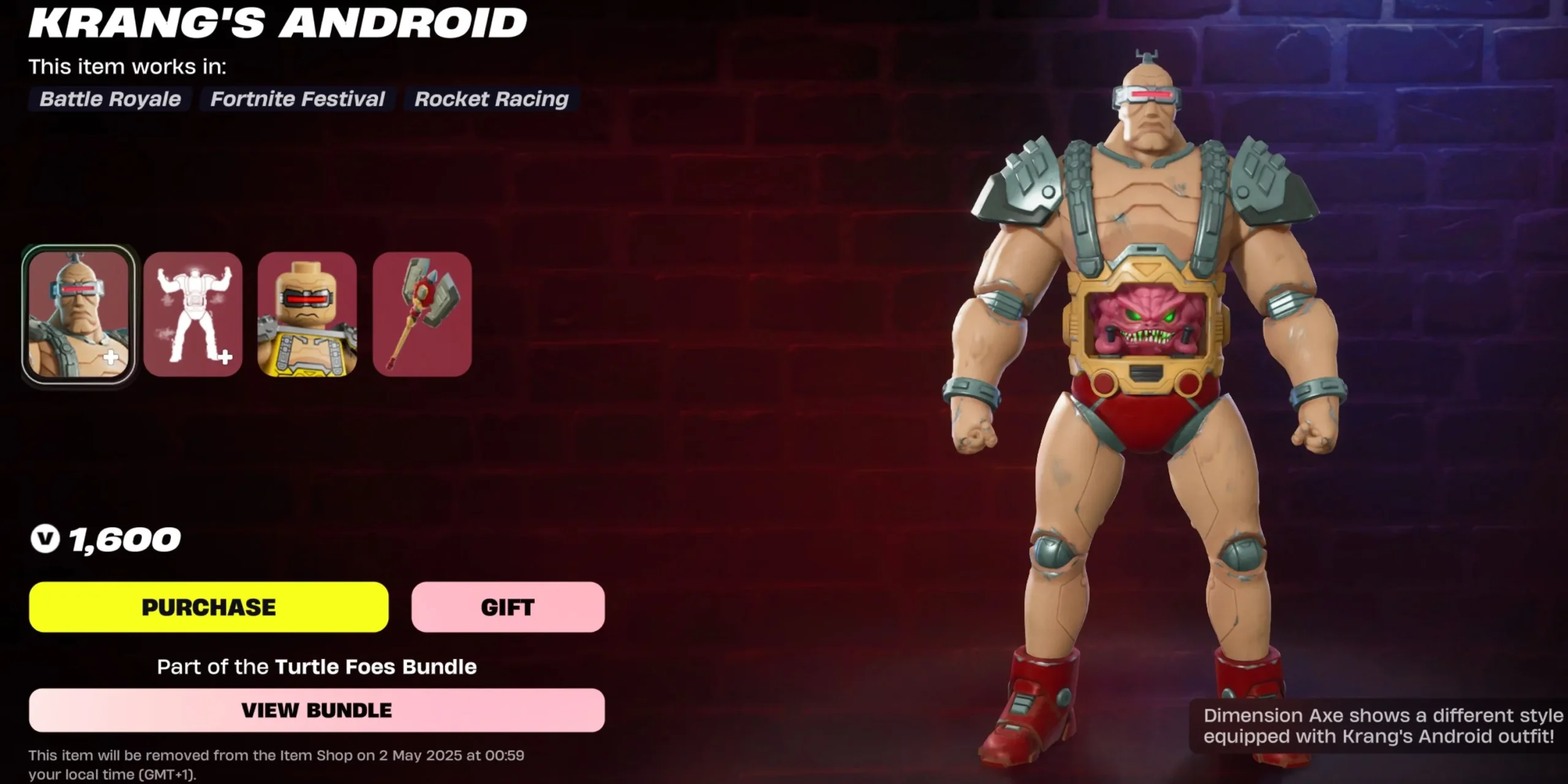 Krang's Android in Fortnite Krang's Android in Fortnite