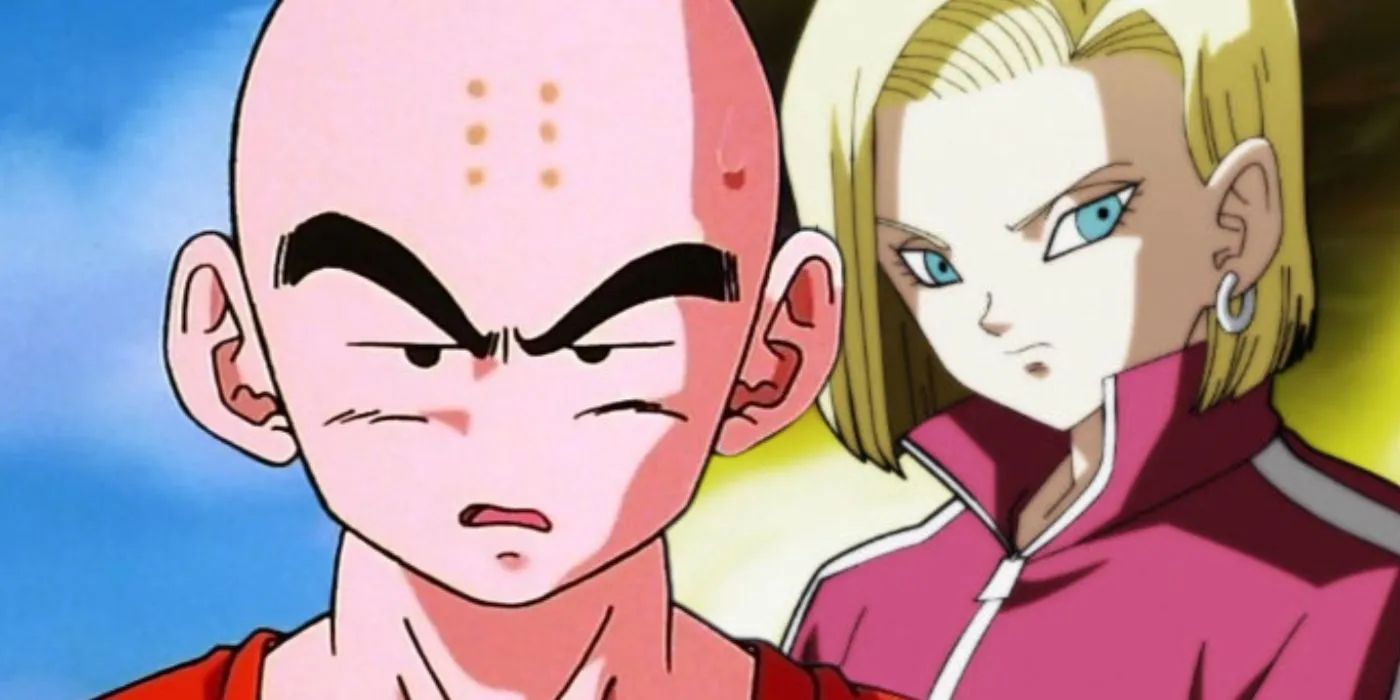 Krillin with Android 18 Krillin with Android 18