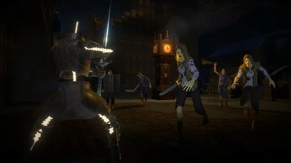 Character Facing Enemies in The Last Hero of Nostalgaia Character Facing Enemies in The Last Hero of Nostalgaia