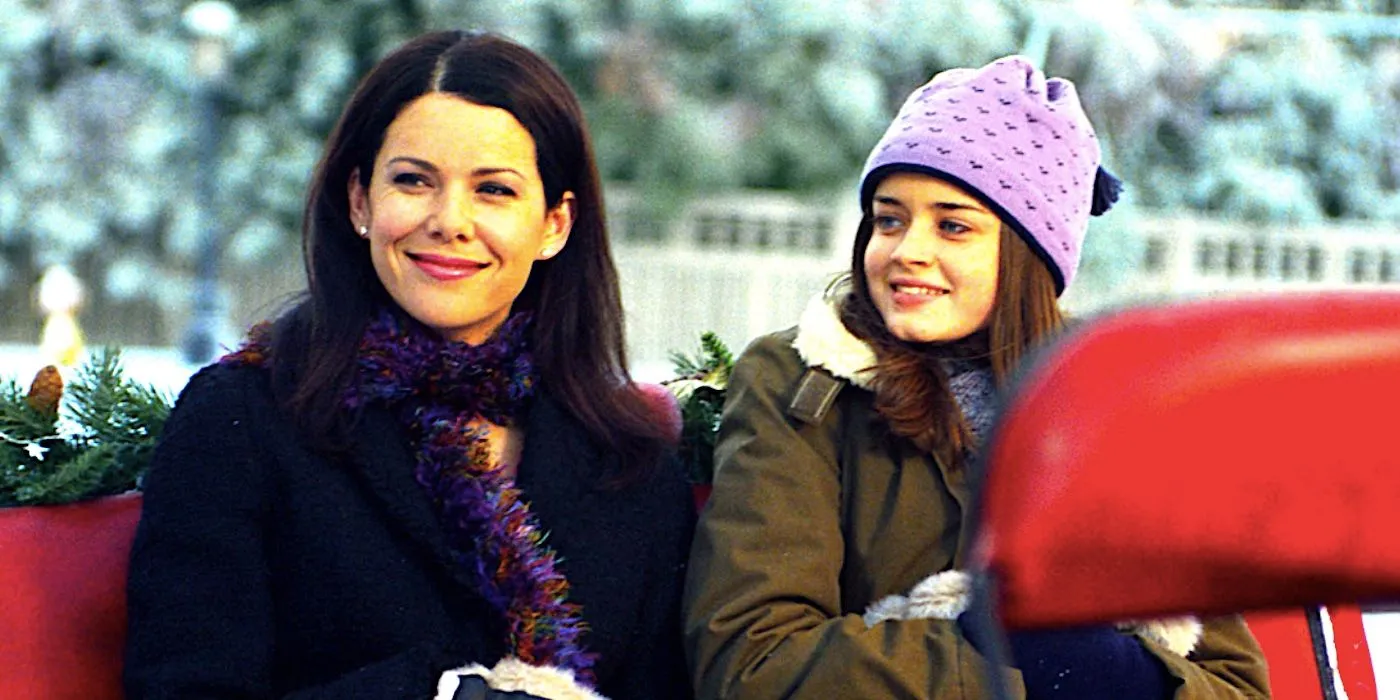 Lorelai and Rory in a carriage