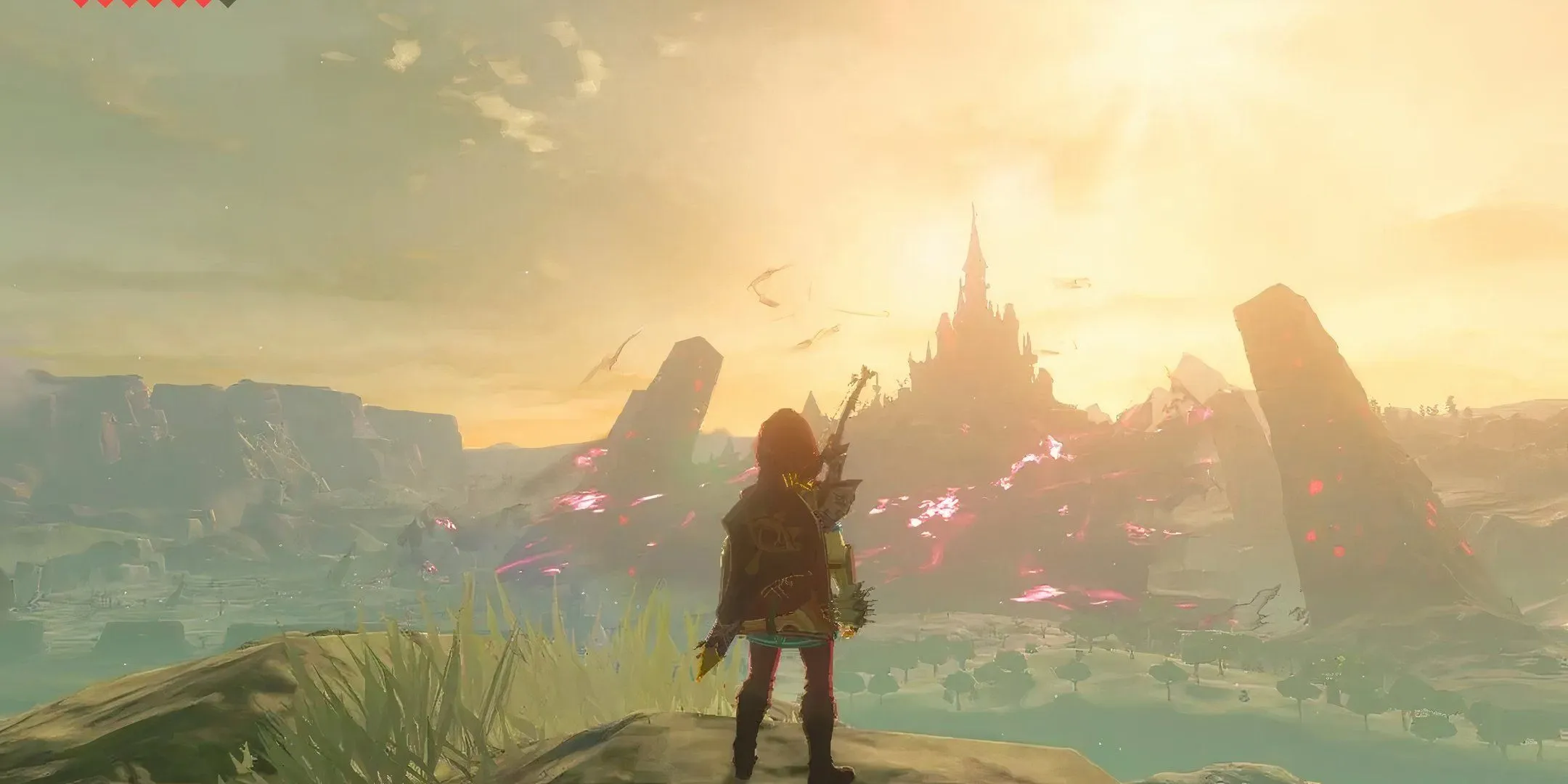 Link Viewing Hyrule Castle